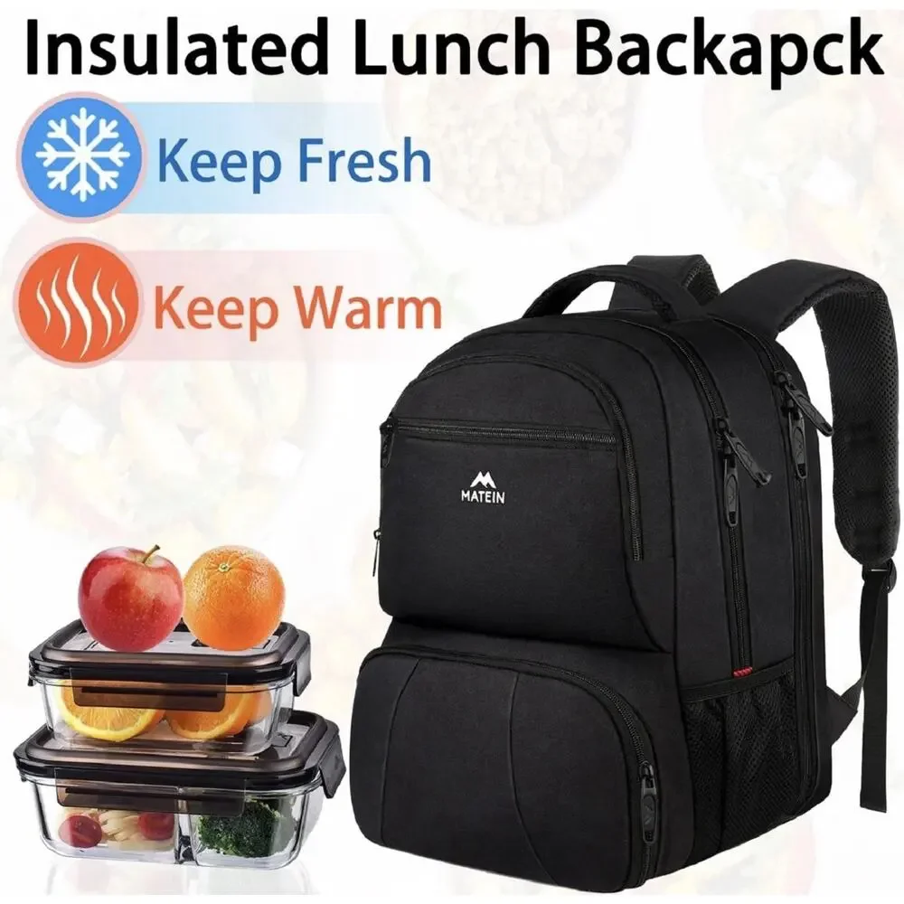 MATEIN Lunch Backpack for Men, 17 Inch Insulated Cooler Backpack
